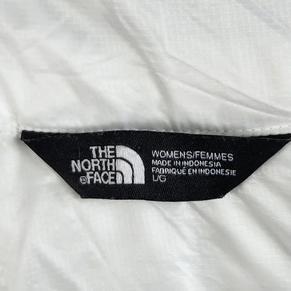 The North Face ThermoBall Trekker Jacket Women Large‎ Camo Apex Audiology Logo